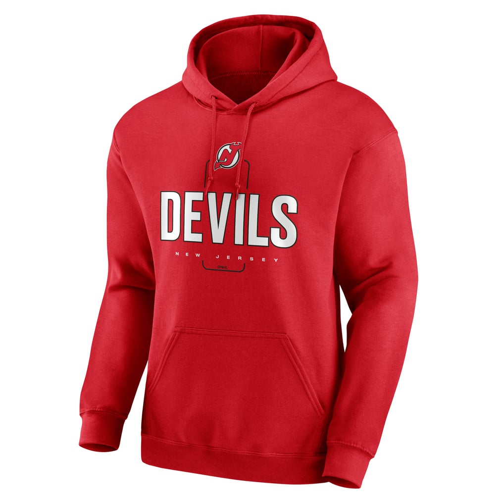 New Jersey Devils Personalized Name & Number Midfielder Pullover Hoodie - Red