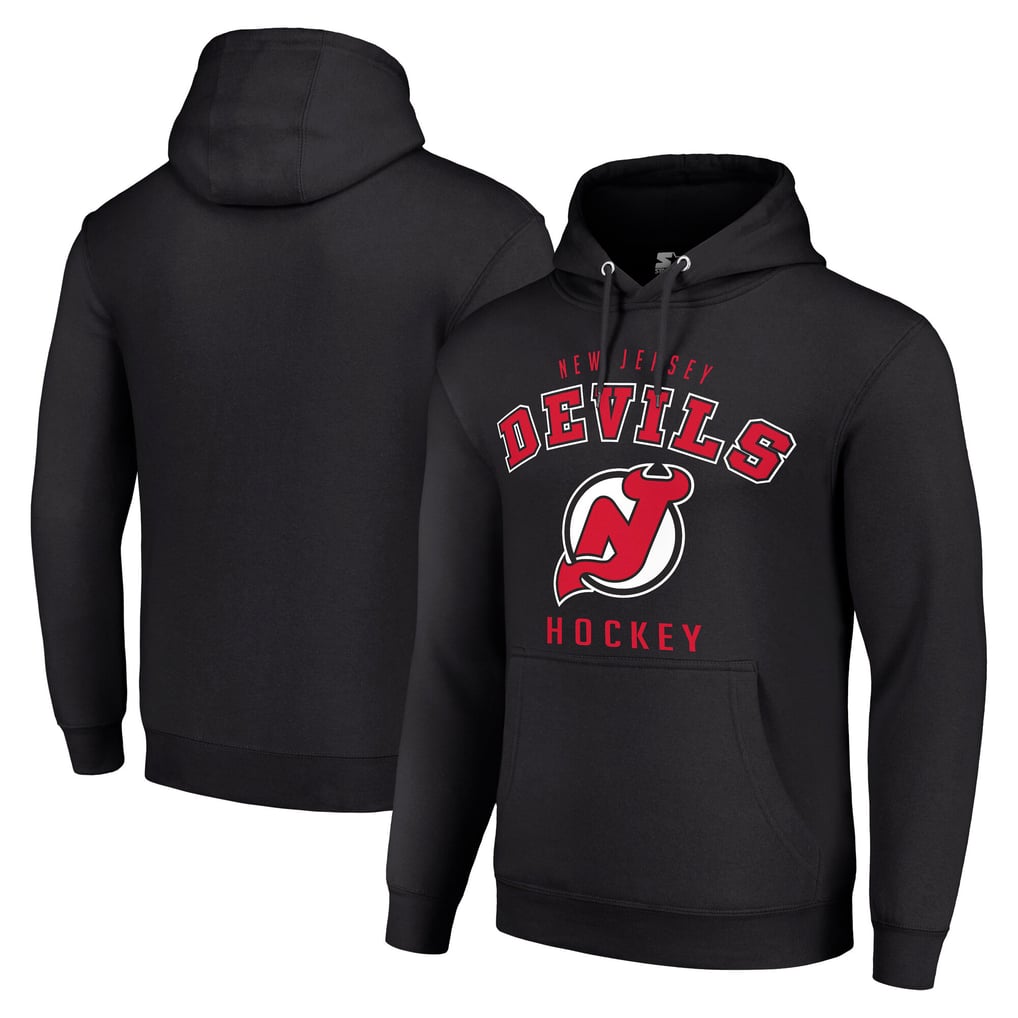 New Jersey Devils Starter  Logo Pullover Hoodie - Black
