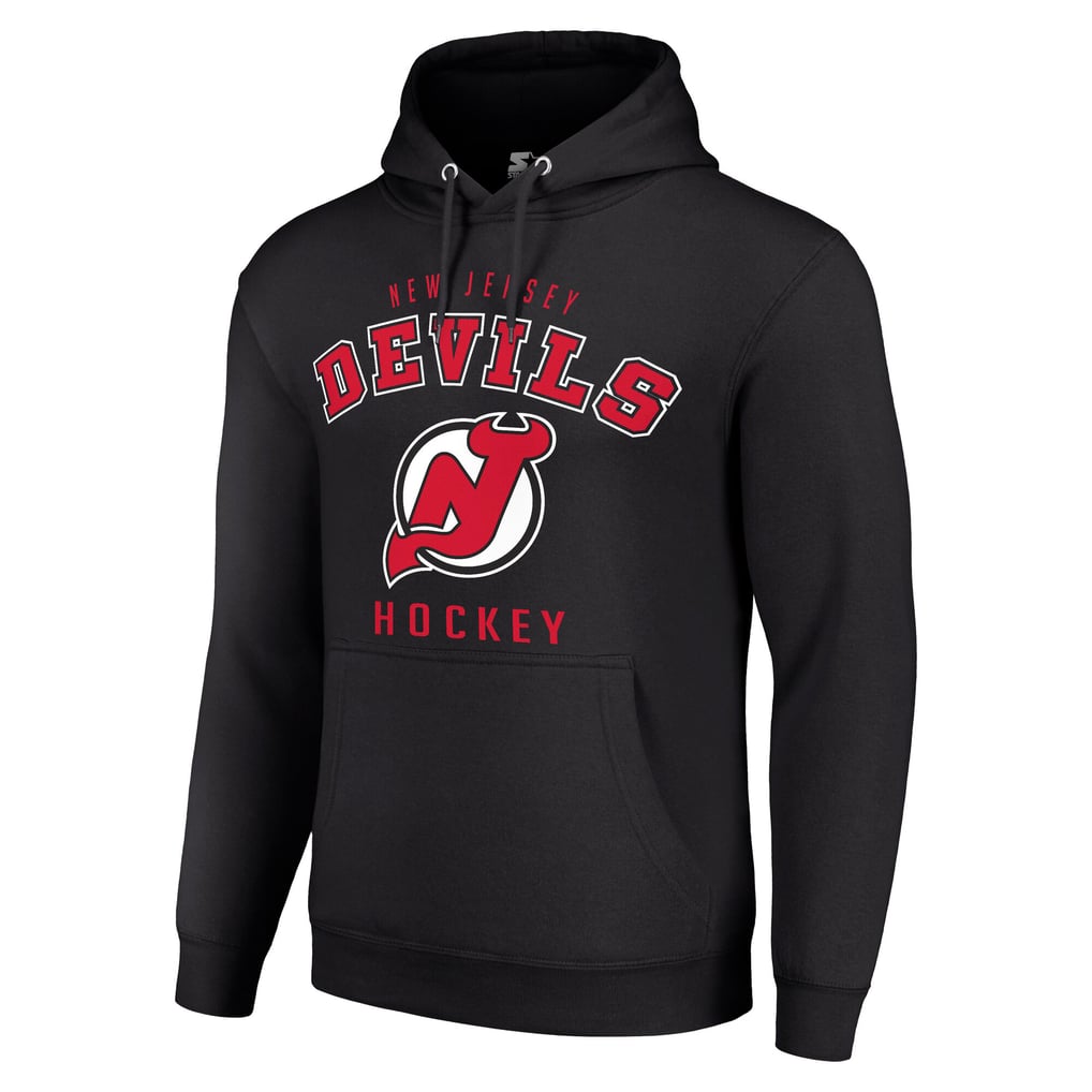 New Jersey Devils Starter  Logo Pullover Hoodie - Black