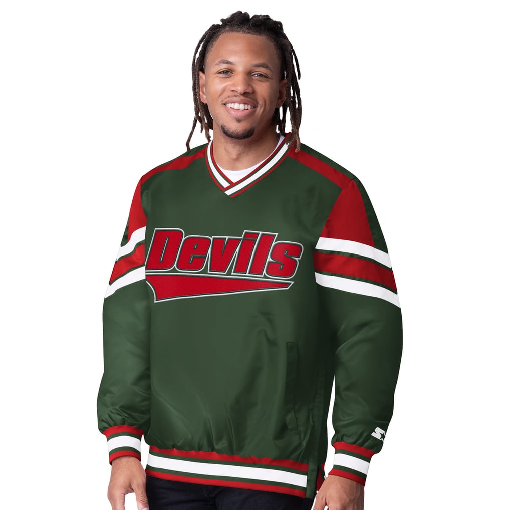  New Jersey Devils Starter Reliever V-Neck Pullover Jacket - Green