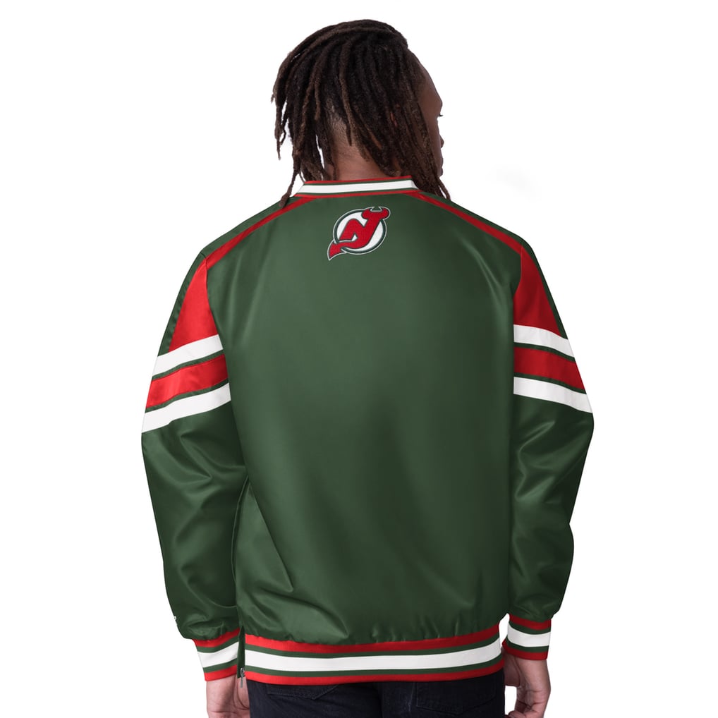  New Jersey Devils Starter Reliever V-Neck Pullover Jacket - Green