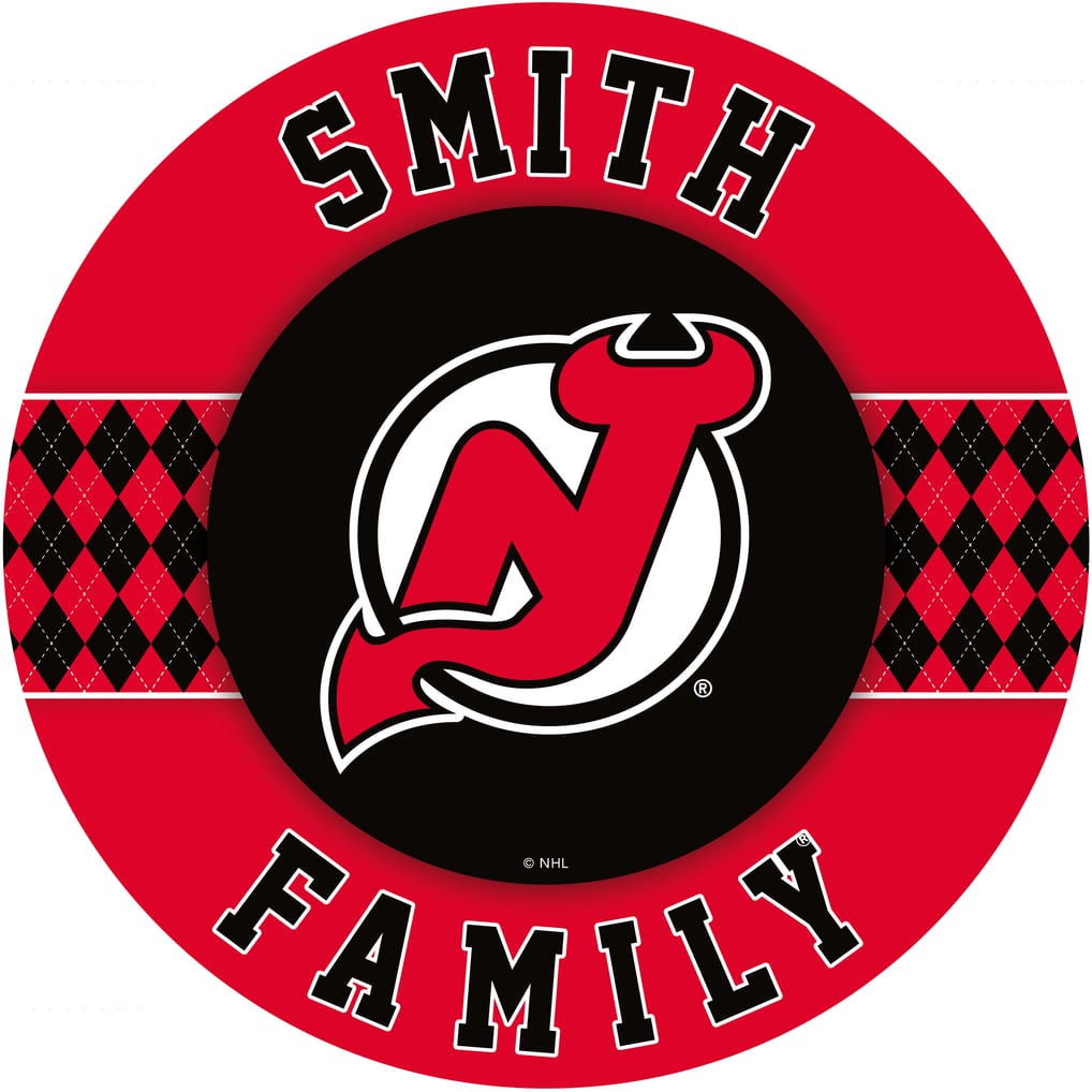 New Jersey Devils 4" Personalized Circular Coasters 4-Pack Set