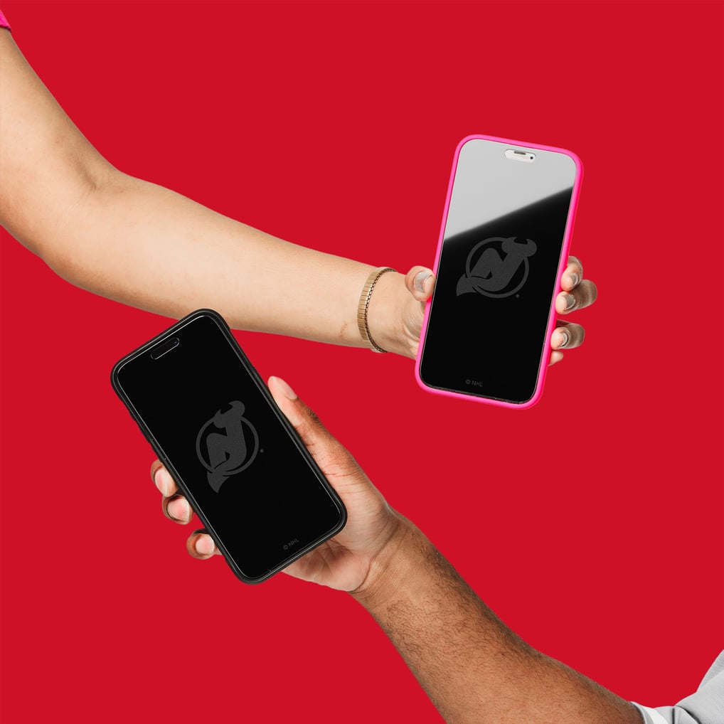 New Jersey Devils Disappearing Logo iPhone Screen Protector