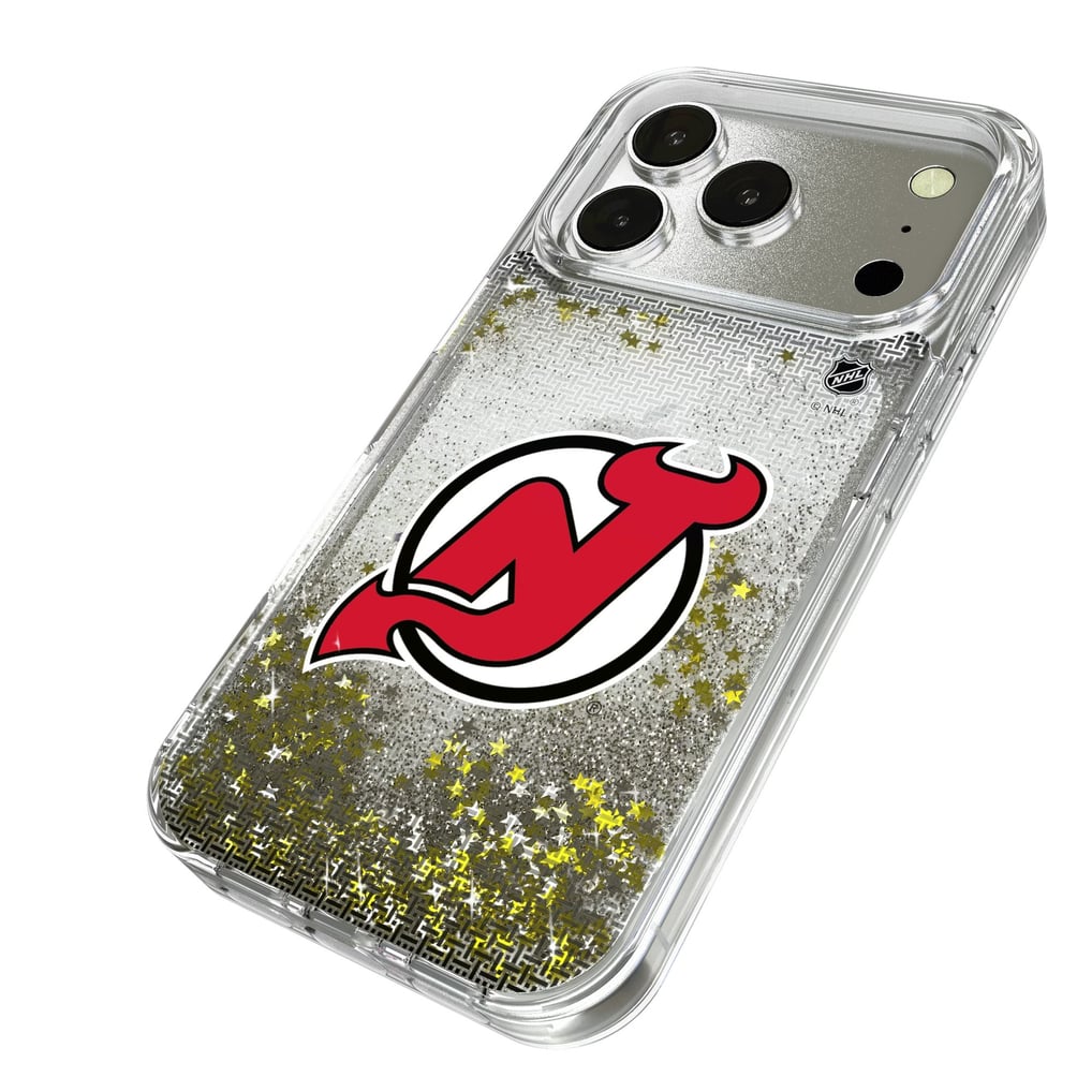 New Jersey Devils Linen Logo iPhone Glitter Case