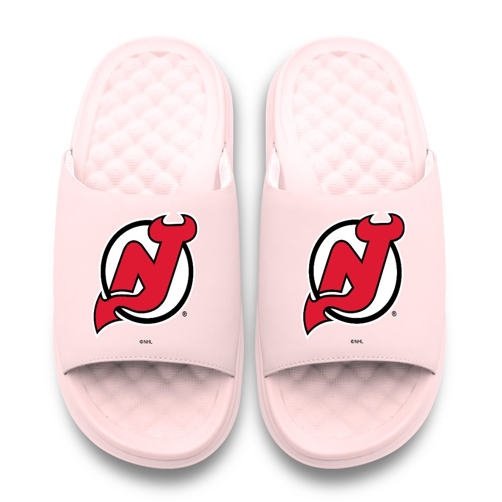New Jersey Devils ISlide Unisex Primary Motive Slide Sandals - Pink