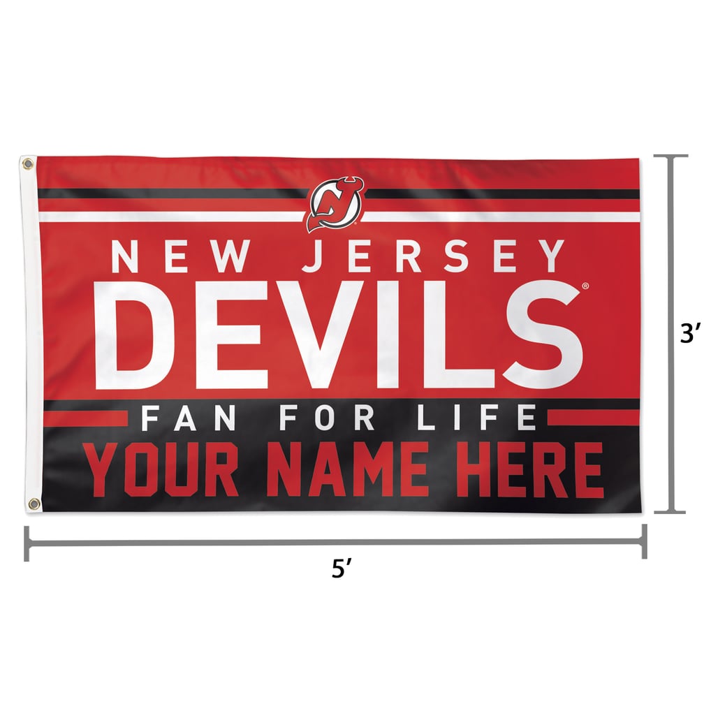 New Jersey Devils WinCraft 3' x 5' One-Sided Deluxe Personalized Flag
