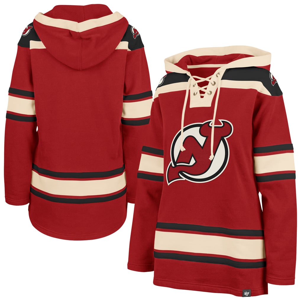  New Jersey Devils '47 Women's Superior Lacer Pullover Hoodie - Red