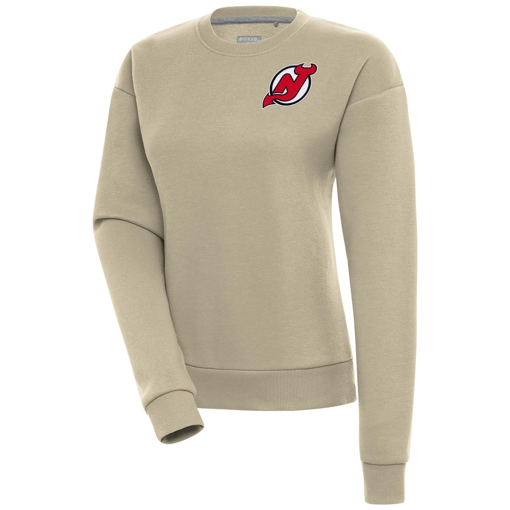 New Jersey Devils Antigua Women's Victory Pullover Sweatshirt - Khaki