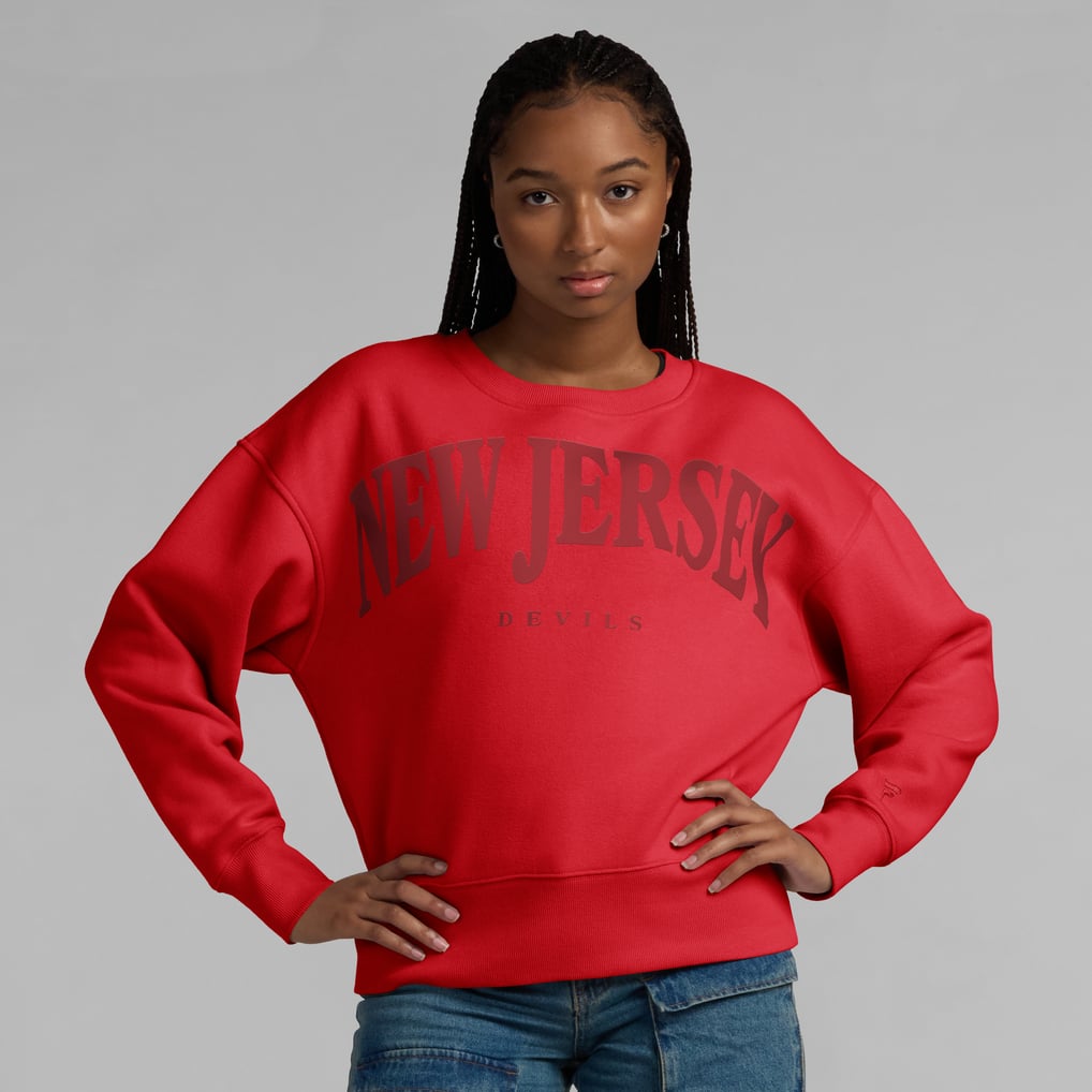  New Jersey Devils Fanatics Women's Elements Flow Pullover Sweatshirt - Red
