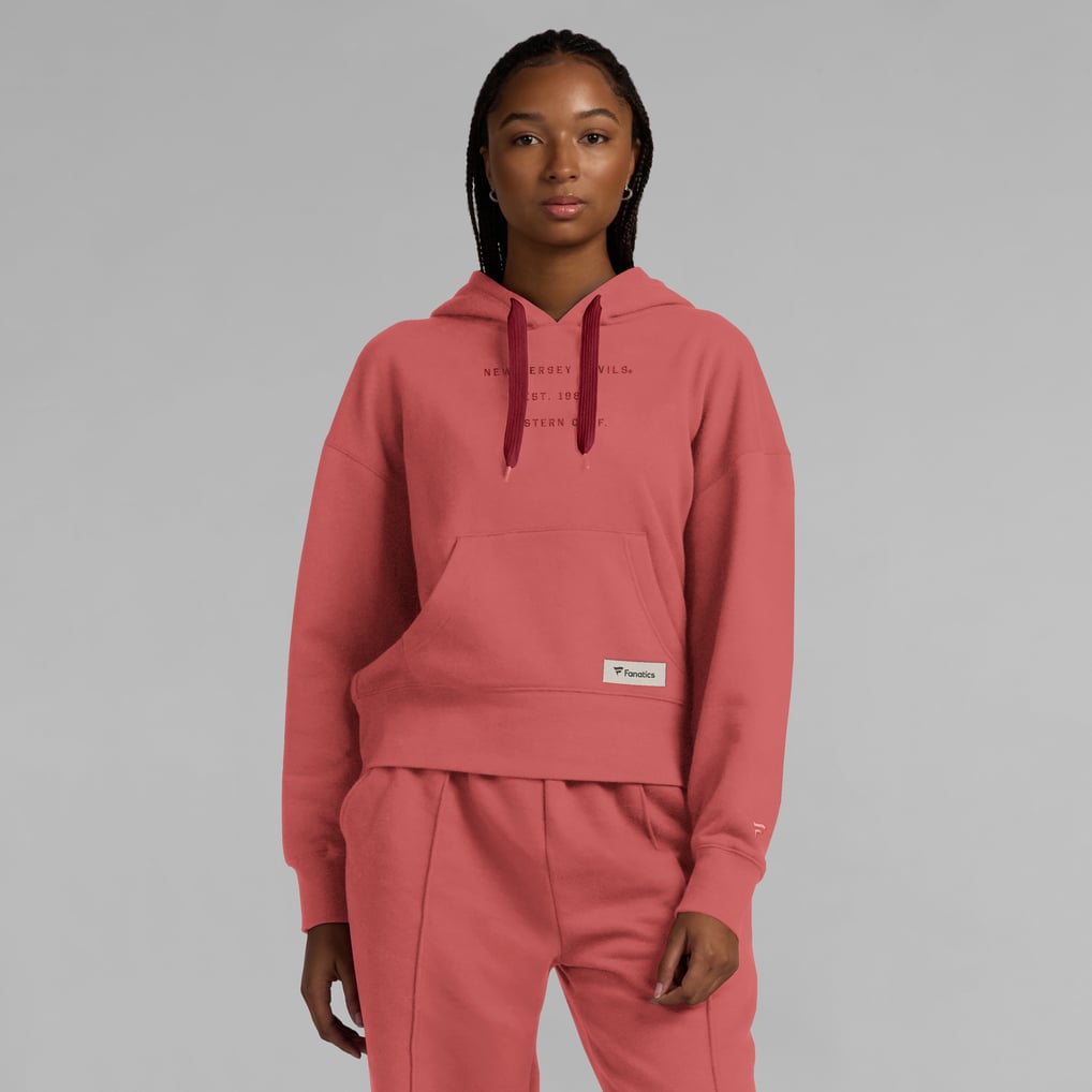 New Jersey Devils Fanatics Women's Elements Future Ground Subtle Tonal Pullover Hoodie - Red