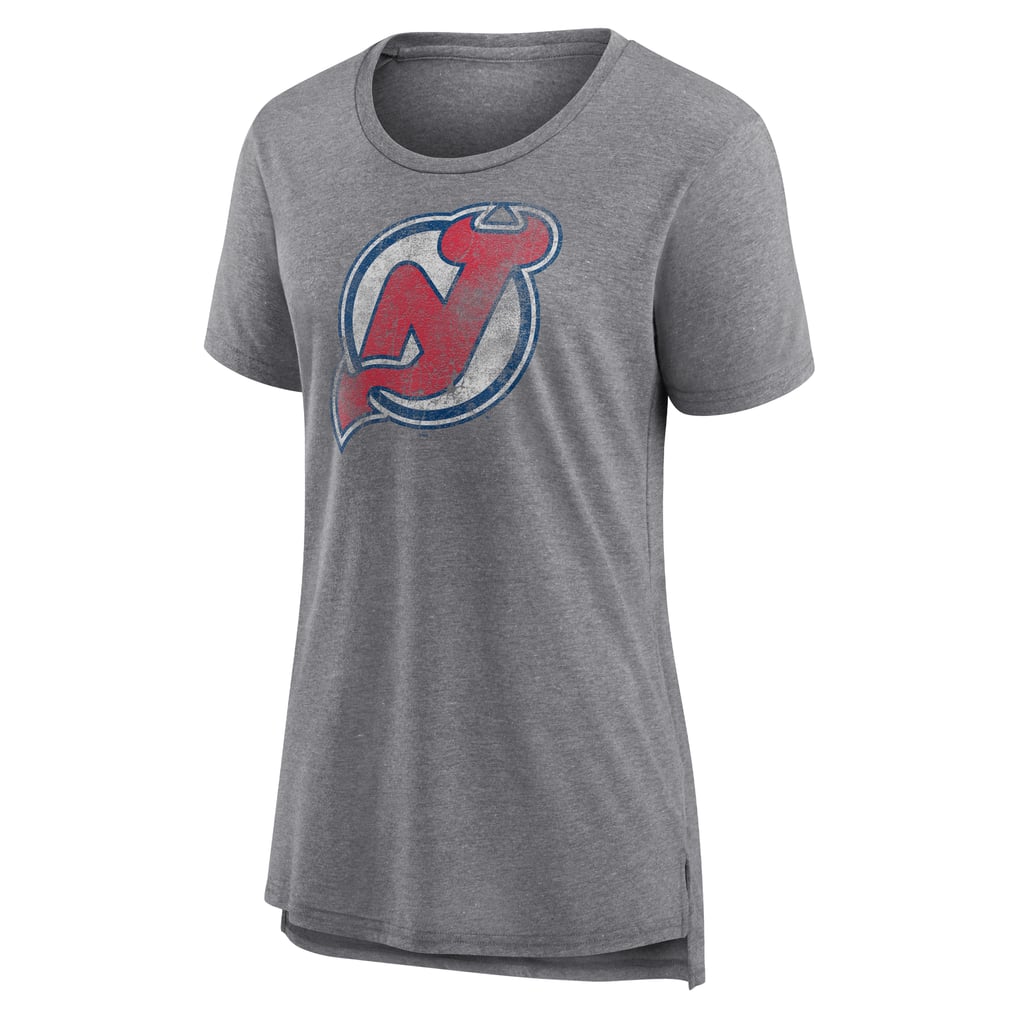  New Jersey Devils Women's Slow Whistle Tri-Blend T-Shirt - Gray