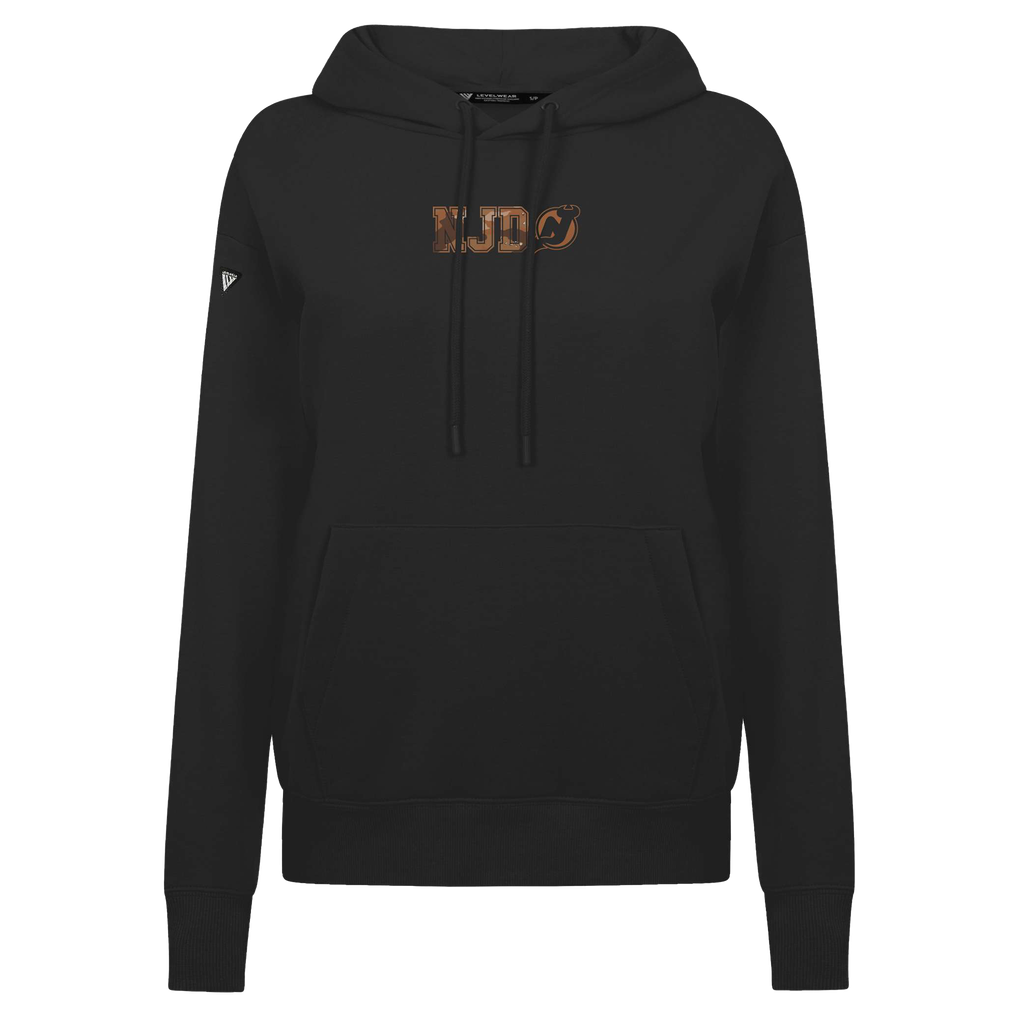 New Jersey Devils Levelwear Women's Desert Camo Adorn Battalion Pullover Hoodie - Black
