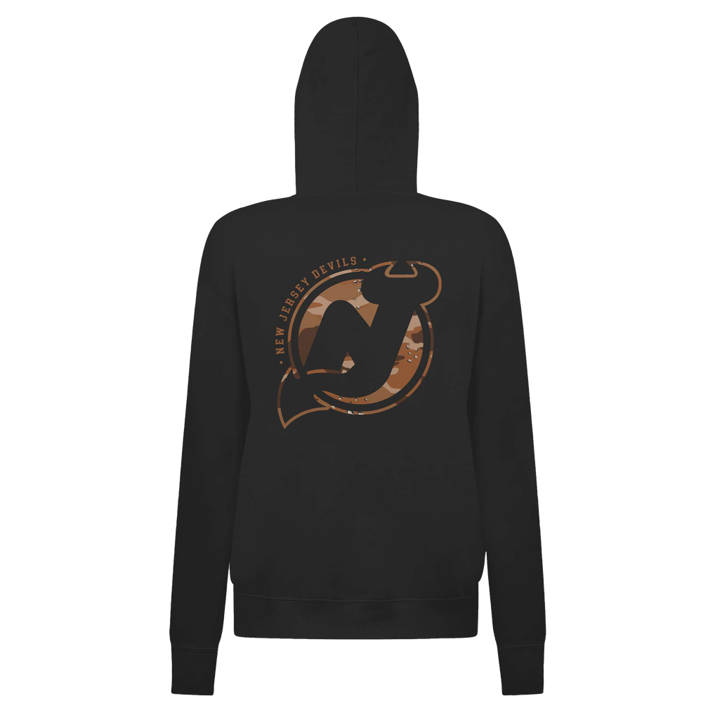 New Jersey Devils Levelwear Women's Desert Camo Adorn Battalion Pullover Hoodie - Black