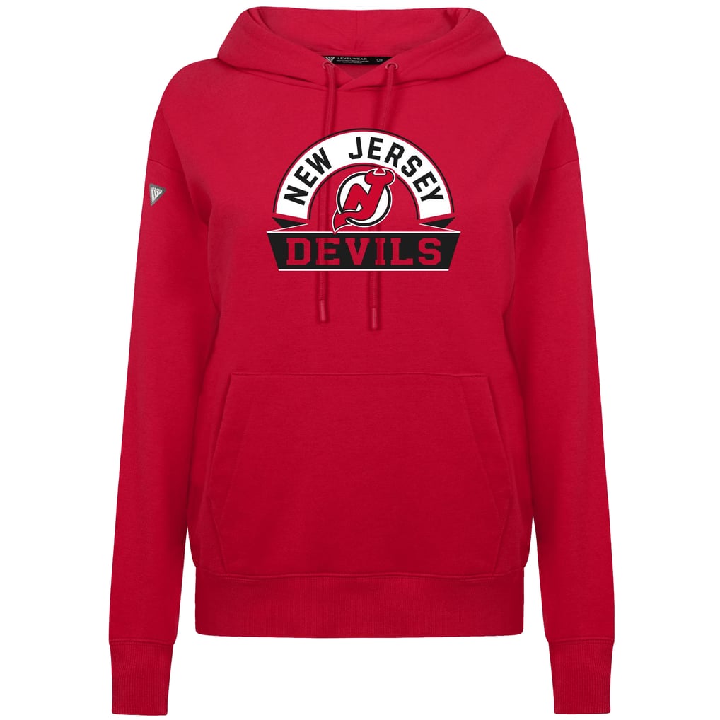 New Jersey Devils Levelwear Women's Adorn Banner Arch Pullover Hoodie - Red