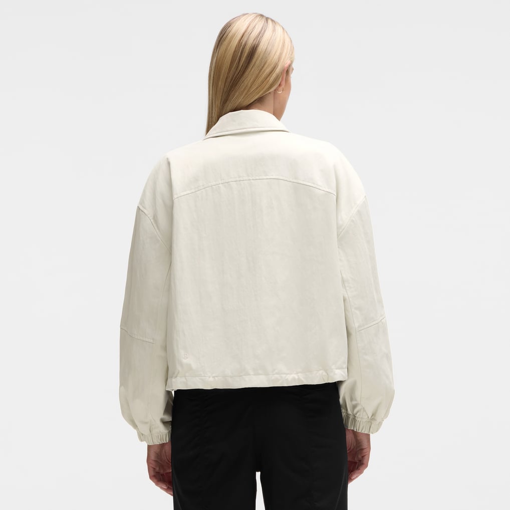 New Jersey Devils lululemon Women's Coach's Full-Button Jacket - Heathered Bone