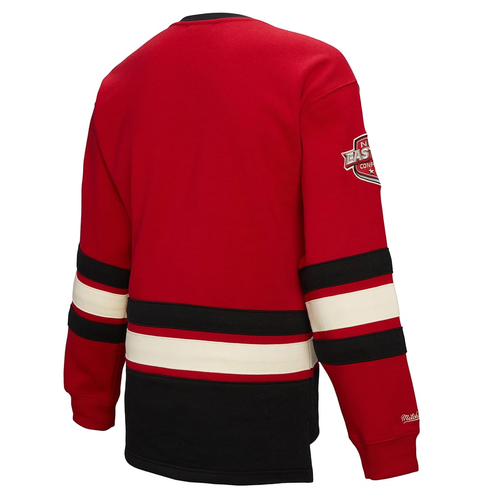 New Jersey Devils Mitchell & Ness Women's Heritage Lace-Up Pullover Sweatshirt - Red