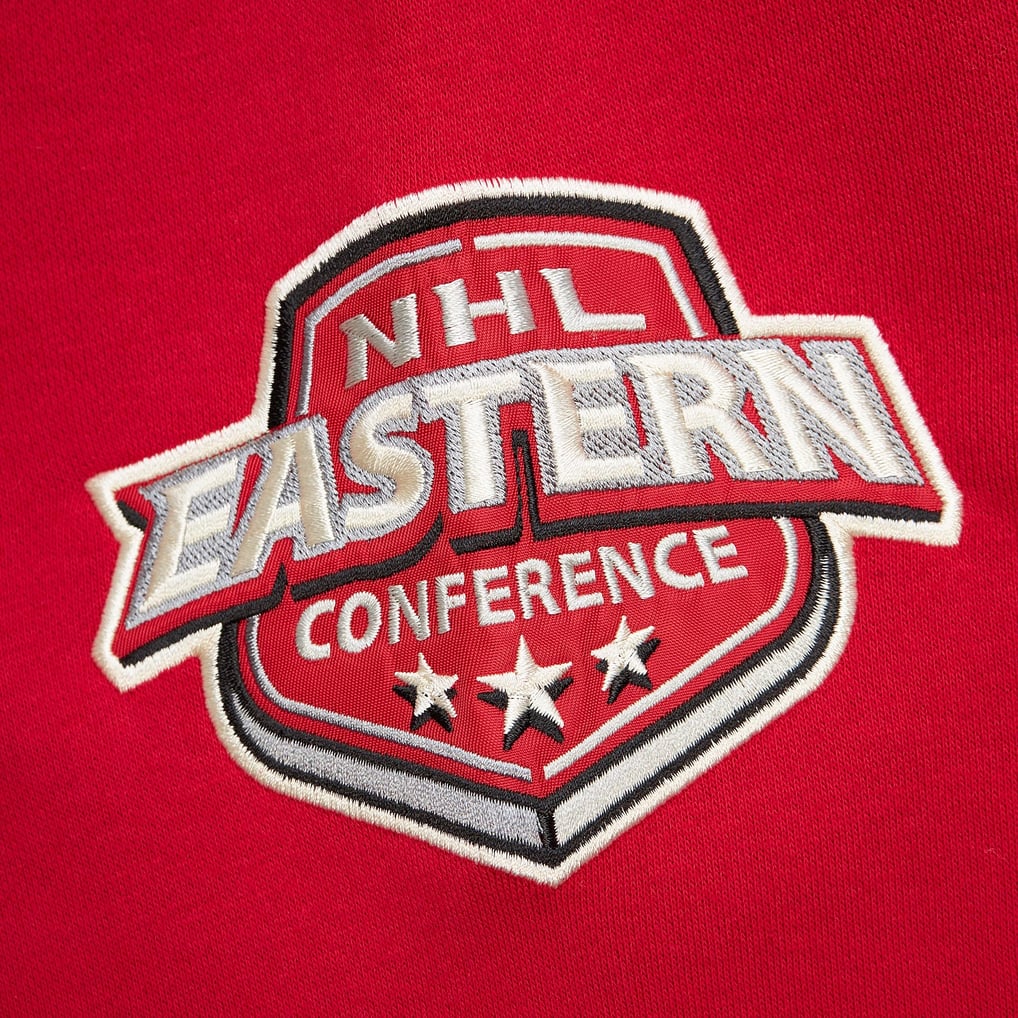 New Jersey Devils Mitchell & Ness Women's Heritage Lace-Up Pullover Sweatshirt - Red