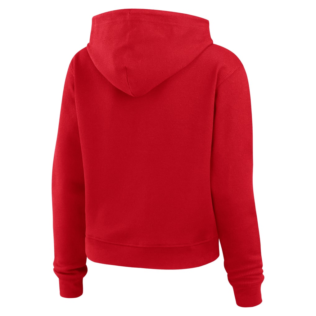  New Jersey Devils WEAR by Erin Andrews Women's Waffle-Knit Pullover Hoodie - Red