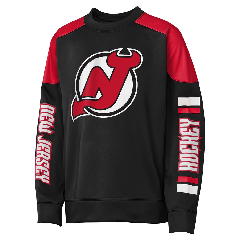 Jack Hughes New Jersey Devils Outerstuff Youth Best Defense Name & Number Crewneck Sweatshirt - Black