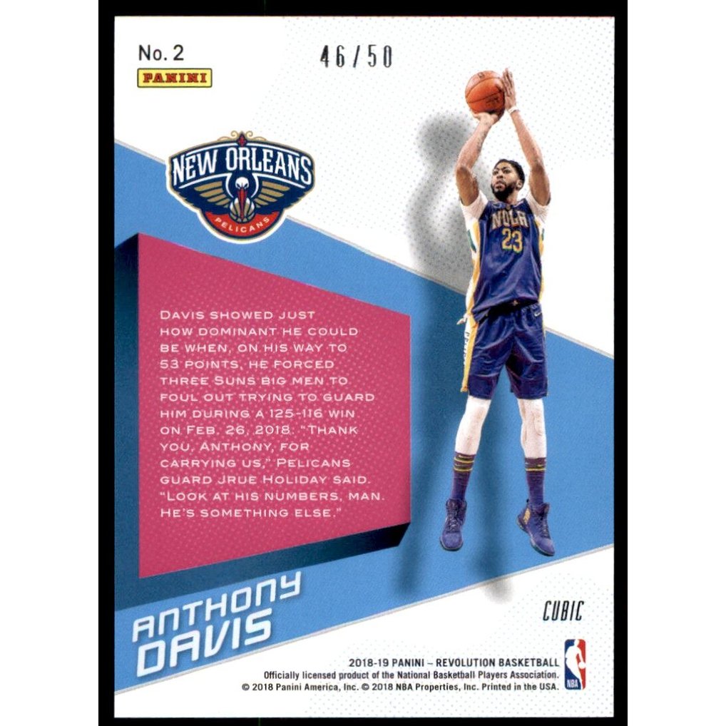 2018-19 Panini Revolution Shock Wave Cubic #2 Anthony Davis