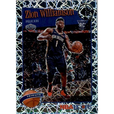 2019-20 Hoops Premium Stock Prizms Silver Laser #296 Zion Williamson