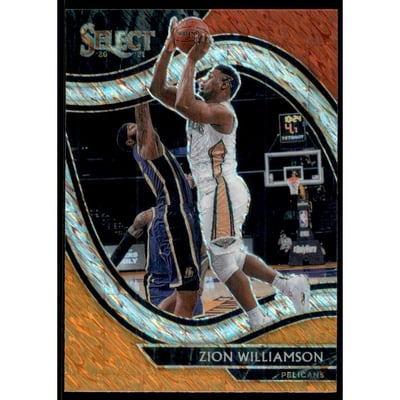 2020-21 Select Prizms Red White Orange Shimmer #213 Zion Williamson
