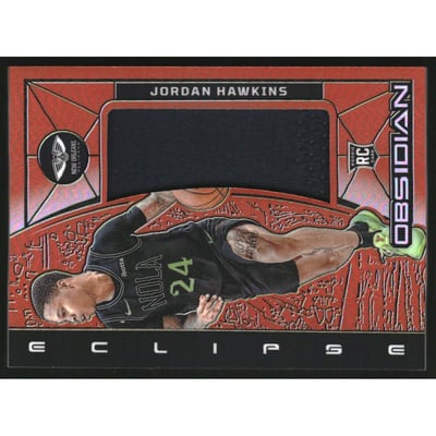 2023-24 Panini Obsidian Eclipse Materials Orange Flood #23 Jordan Hawkins