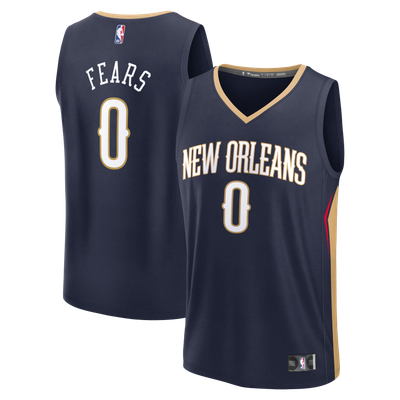 Jeremiah Fears New Orleans Pelicans Fanatics Fast Break Replica Jersey - Navy - Icon Edition