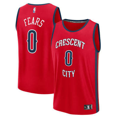 Jeremiah Fears New Orleans Pelicans Fanatics Fast Break Replica Player Jersey - Statement Edition - Red