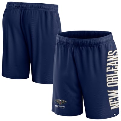 New Orleans Pelicans Fanatics Post Up Mesh Shorts - Navy