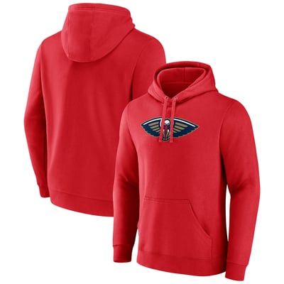  New Orleans Pelicans Fanatics Primary Logo Pullover Hoodie - Red
