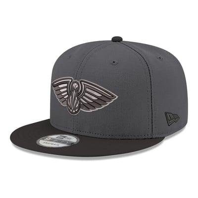 New Orleans Pelicans New Era Logo 2-Tone 9FIFTY Snapback Hat - Gray/Black