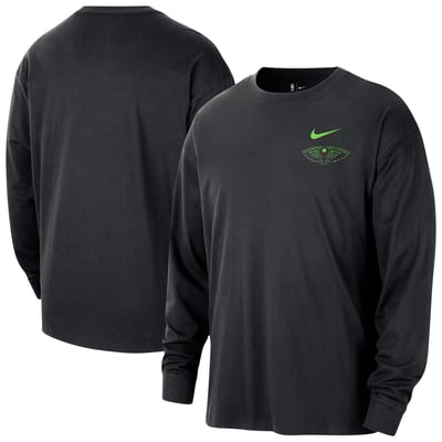  New Orleans Pelicans Nike 2025/26 City Edition Remix Essential Logo Long Sleeve T-Shirt - Black
