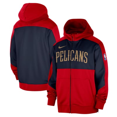 New Orleans Pelicans Nike Authentic On-Court Showtime Performance Full-Zip Hoodie - Red