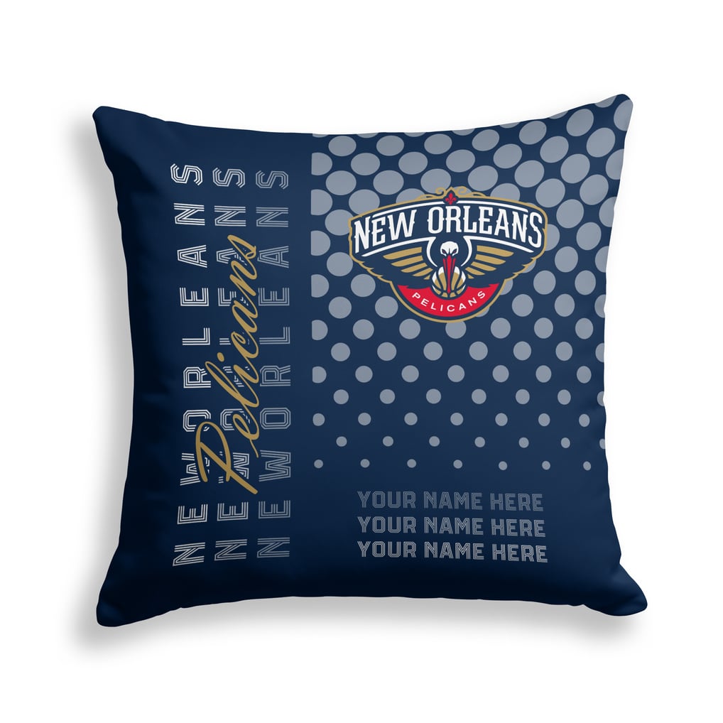 New Orleans Pelicans Pegasus 18" x 18" Script Dot Fade Personalized Decor Pillow