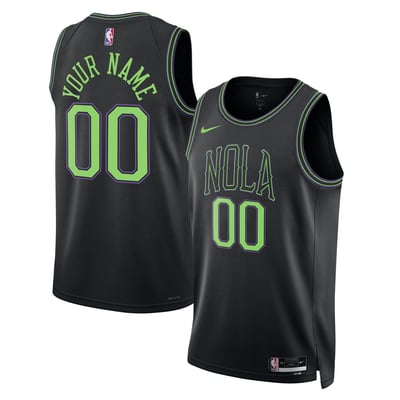 New Orleans Pelicans Nike Unisex 2025/26 City Edition Swingman Custom Jersey - Black