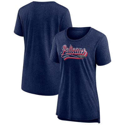 New Orleans Pelicans Fanatics Women's League Leader Tri-Blend T-Shirt - Heather Navy