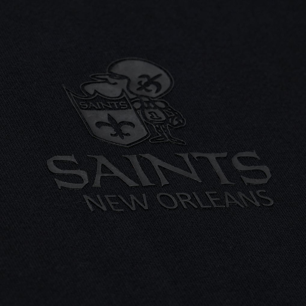 New Orleans Saints Mitchell & Ness Core Essentials Micro Logo Fleece Sweatshirt - Black
