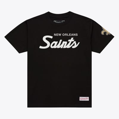 New Orleans Saints Mitchell & Ness Head Coach Classic T-Shirt - Black