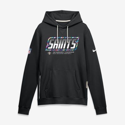 New Orleans Saints Nike 2026 NFL Crucial Catch Sideline Standard Issue Dri-FIT Pullover Hoodie - Black