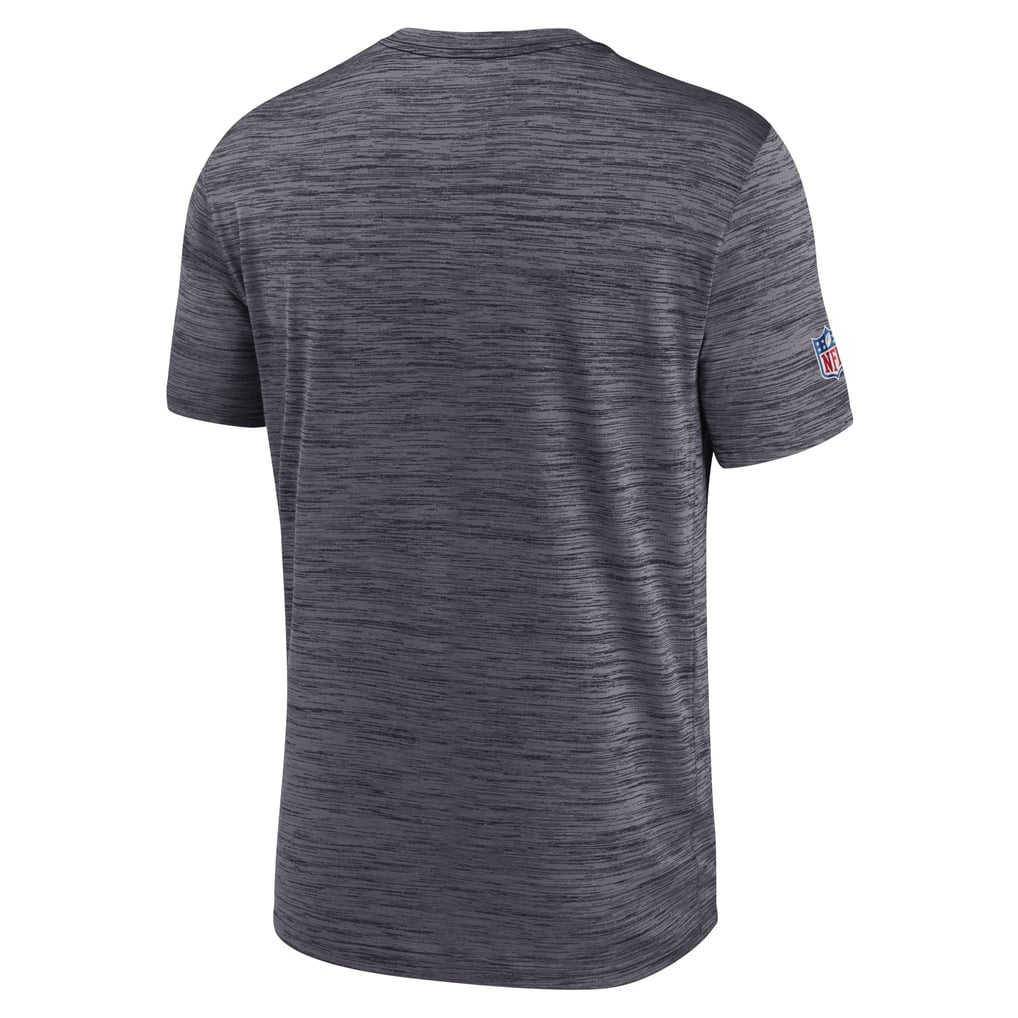 New Orleans Saints Nike Sideline Velocity Athletic Stack Performance T-Shirt - Black