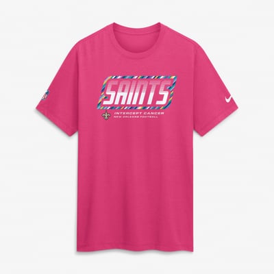 New Orleans Saints Nike 2026 NFL Crucial Catch Tri-Blend Dri-FIT T-Shirt - Pink