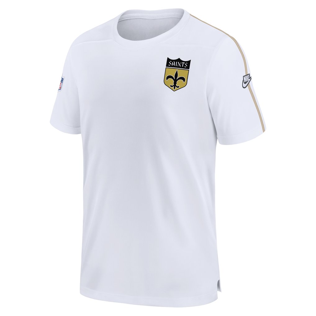 New Orleans Saints Nike Sideline Alternate Logo Coach Performance Top - White