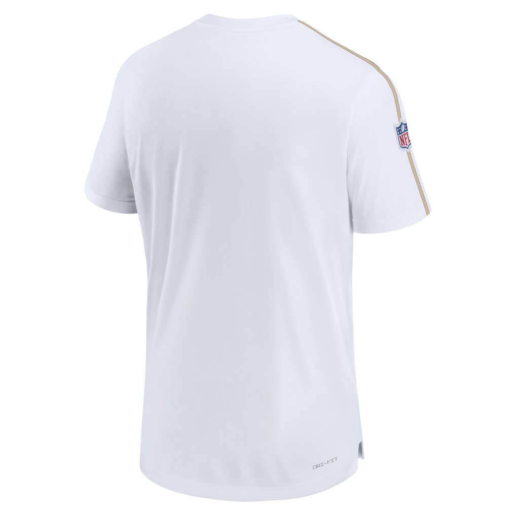 New Orleans Saints Nike Sideline Alternate Logo Coach Performance Top - White