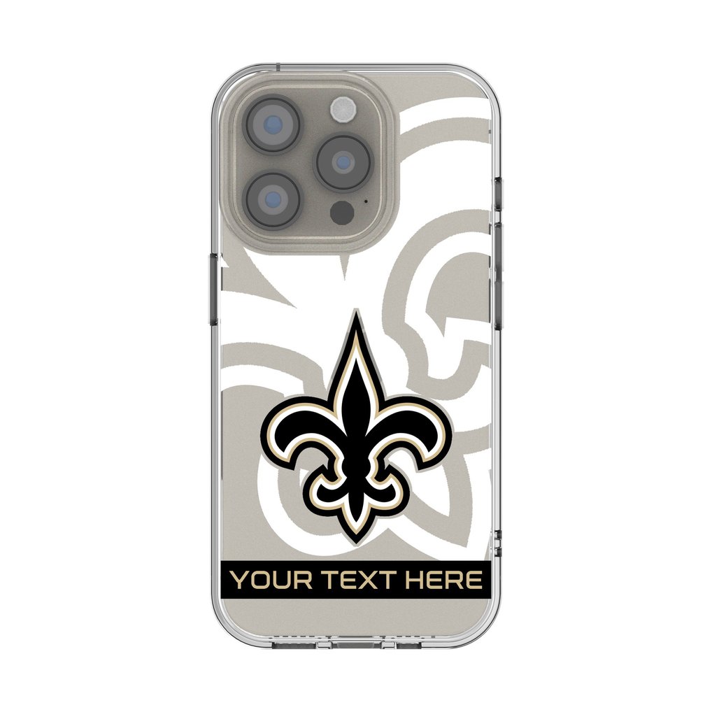 New Orleans Saints Personalized Tilt Design iPhone Clear Case