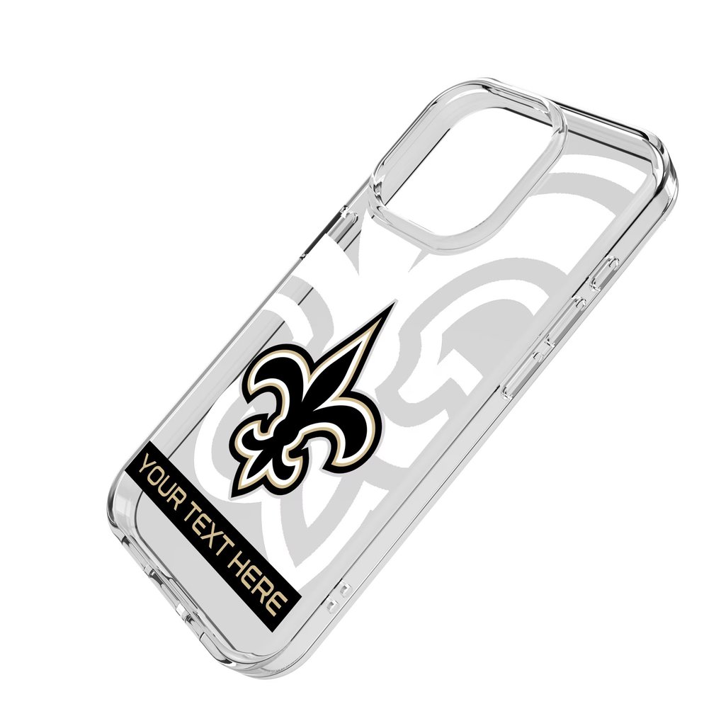 New Orleans Saints Personalized Tilt Design iPhone Clear Case