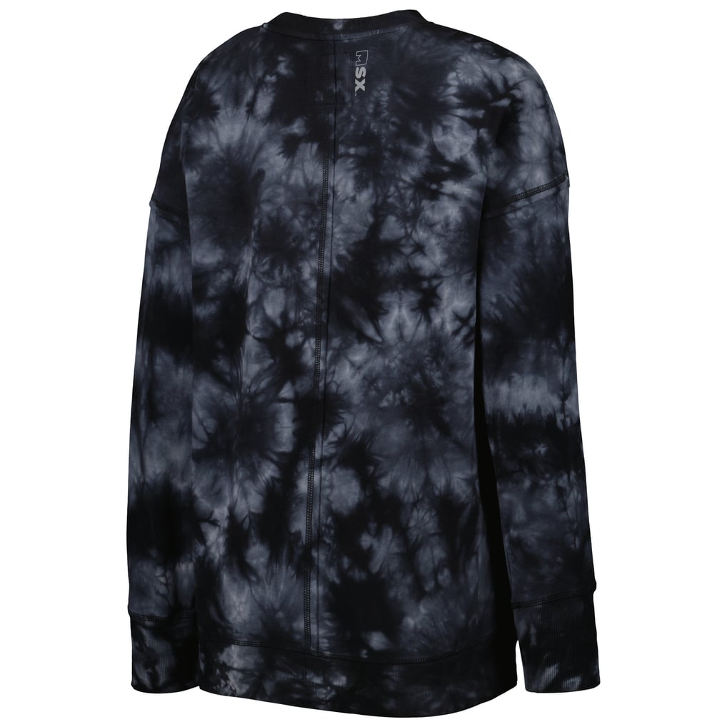 New Orleans Saints MSX by Michael Strahan Women's Bailey Tie-Dye Tri-Blend Pullover Sweatshirt - Black