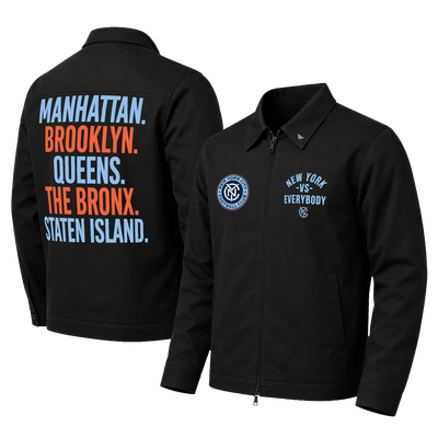 New York City FC Paper Planes Unisex Full-Zip Work Jacket - Black