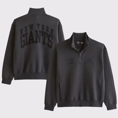 New York Giants Abercrombie & Fitch YPB neoKNIT MAX Half-Zip Top - Black