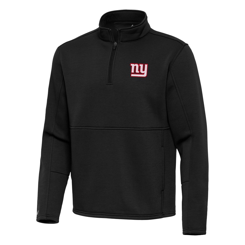 New York Giants Antigua Twist Quarter-Zip Pullover Jacket - Black